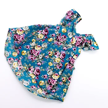 Gyvenimo Būdo Baby Girl Dress Naujų Vasaros Kostiumas 22-23 Colių Reborn Lėles Kūdikių Drabužiai Paplūdimio Suknelė Mėlynos Gėlės Kūdikių Drabužiai