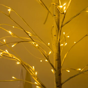 LED Medžių šviesą Sidabro Beržas Lempos dekoracijos namuose šventė ES Patalpų Šiuolaikinės Kūrybos medis apšvietimo lašas laivybos