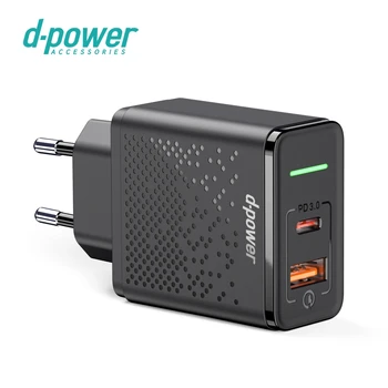 Dpower 18W USB Power Delivery PD20W Greitas Įkroviklis Greitai Įkrauti USB 3.0 C Tipo Telefono Adapteris, EU Plug 