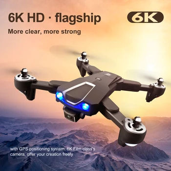 LS25 WIFI GPS Drone Su 6K HD ESC Kamera, Dual Camera Selfie Režimas Sekite Mane Vaizdą Realiu Laiku Dėžė, Sulankstomas RC Quadcopter