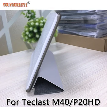 Ultra plonas apvalkalas Atveju Teclast M40 10.1 colių Tablet Tri-fold stovėti apsaugos atveju Teclast p20hd/p20 2020 m +dovana