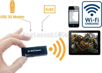Mini 3G Maršrutizatoriaus WiFi Wlan Hotspot AP Client 150Mbps RJ45 už WANL arba LAN USB Bevielis Maršrutizatorius Mini 3G WiFi Router