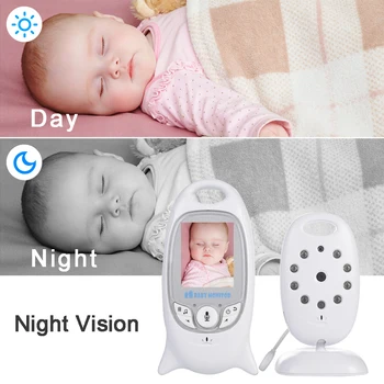 Kūdikio stebėjimo Belaidžio Vaizdo 2.0 colių 2 Būdas Kalbėti Kūdikių Auklė baterijos vaizdo Kamera Naktinio Matymo Temperatūros Stebėjimo 8 Lopšinė