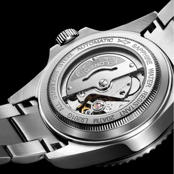 Relogio 200m vandeniui Naras žiūrėti Prabangos prekės LOREO Mados Automatinis laikrodis Safyras Kalendorius Šviesos Sporto laikrodžiai vyrams
