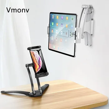 Vmonv Aliuminio Tablet Stand for IPad Oro Pro 12.9 Sienos, Virtuvės Darbastalio 5-13 Colio Telefono Stovas Laikiklis, skirtas 