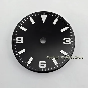 Goutent 29.2 mm Black Watch dial + Žiūrėti rankos tinka ETA2824 2836,NH35,Miyota 82series,DG2813 3804 Judėjimas