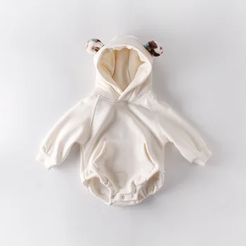 Kūdikių Bodysuit Animacinių Filmų Kūdikio Mergaičių Drabužius Ilgomis Rankovėmis Kūdikiams Berniukai Playsuit Korėjos Jumpsuit Baby Bear Kostiumas