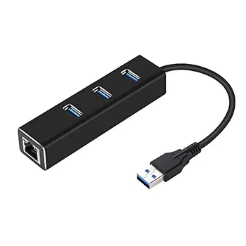 USB3.0HUB + Gigabit ethernet Tinklo plokštė Hub 3 jungtys USB 3.0 Gigabit Ethernet LAN Rj45 Tinklo Adapteris Stebulės 1000mbps