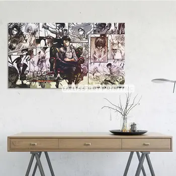 Drobė Anime Ataka Titan levi Nuotraukas, Namų Dekoravimas Paveikslų, Plakatų HD Spaudinių Sienos Meno Modulinės Kambarį Įrėminti