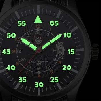 2020 Naujas XINEW Vyrų Laikrodžiai Mados Karinės Kvarciniai Laikrodžiai Vyrams Žalia Nailono Diržas Analoginiai Laikrodžiai Vyrams, Sporto Laikrodžiai heren horloge