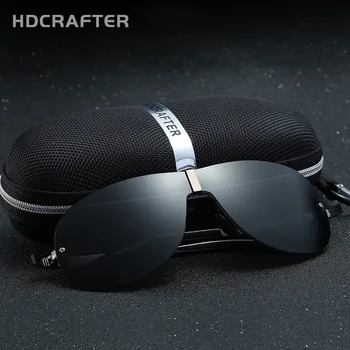 AOWEAR Negabaritinių Poliarizuoti Akiniai nuo saulės Vyrams Retro Lydinio HD Veidrodis Vairavimo Akinius Vyrų Prabangos Prekės UV400 Oculos Gafas De Sol H08