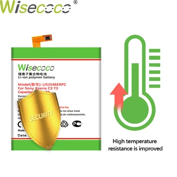 Wisecoco 3850mAh LIS1546ERPC Baterija SONY Xperia C3 T3 S55T S55U D2502 D2533 M50W D5103 Mobiliuoju Telefonu+Sekimo Kodas