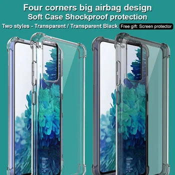 Samsung Galaxy S20 FE Atveju IMAK atsparus smūgiams Conners oro Pagalvės Minkštos TPU Galinį Dangtelį Atveju, Samsung Galaxy S20 Ventiliatorius Edition