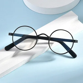 Rankdarbių Prekės ženklo Dizaino, Titano Acetatas Akiniai Vyrų Retro Turas Ratas Akinių Rėmeliai Moterų Optinis Recepto Akiniai