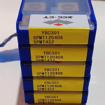 ZCC.CT SPMT120408 YBC301/SPMT120408 YBC302/SPMT120408 YBG302/SPMT120408 YBM251/SPMT120408 YBM351 CNC karbido įdėklai 10VNT/BOX