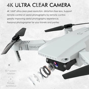 ZLRC KF609 4K HD Kamera RC Mini Sulankstomas Drone Su WIFI FPV Selfie Optinis Srautas Stabilus Aukštis Skristi Quadcopter RC Sraigtasparnio Žaislas