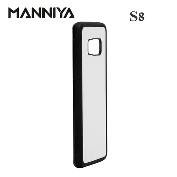 MANNIYA Samsung Galaxy S8/S8+ Tuščią Sublimacijos gumos TPU+PC Atveju, su Aliuminio įdėklais, 10vnt/daug