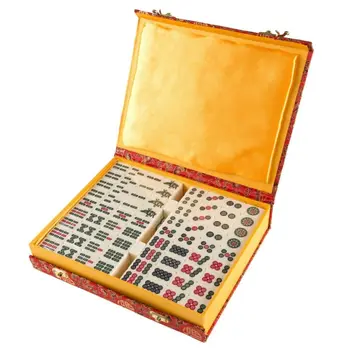 Kinijos Mahjong Žaidimas Nustatyti 144 Plytelės Puošnus Atveju 1.25 x .75 Colių Plytelės