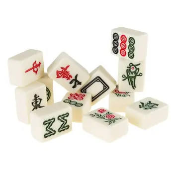 Kinijos Mahjong Žaidimas Nustatyti 144 Plytelės Puošnus Atveju 1.25 x .75 Colių Plytelės
