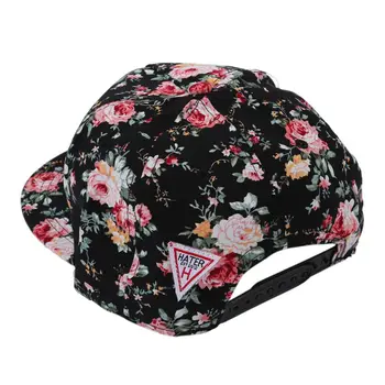 Gėlės Snapback Skrybėlę, Hip-Hop Butas Skydai Beisbolo Kepuraitę Reguliuojamo Dydžio