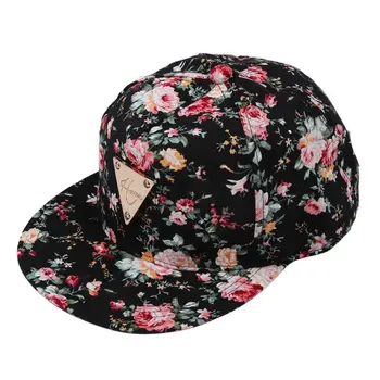 Gėlės Snapback Skrybėlę, Hip-Hop Butas Skydai Beisbolo Kepuraitę Reguliuojamo Dydžio