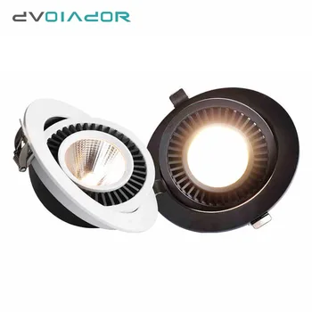 Pritemdomi LED Downlight 5w 7w 10w 12w Embedded Lubų Lempa, 360 Laipsnių Sukimosi vietoje žibintai AC 110V, 220V, Patalpų LED Lemputės