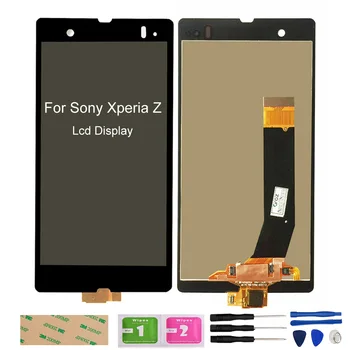 Sony Xperia Z L36H LCD Ekranas Jutiklinis Ekranas skaitmeninis keitiklis Asamblėjos Sony C6603 Xperia C6602 C6616 C6606 Z LTE LCD Ekranas