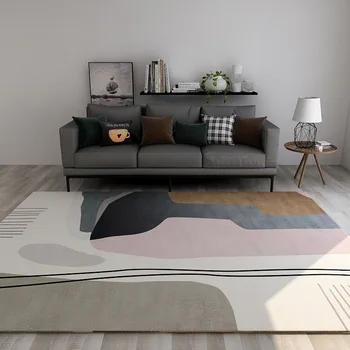 Šviesos kilima Šiaurės gyvenamasis kambarys su sofa-lova, žurnalinis staliukas, antklodė namų miegamojo lovos antklodė
