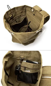 Karinės paskirties Kietas vyrukas filmą pinigų maišas lauko kelionių kibiras kuprinė drobės alpinizmo vyrų didelės talpos bagažo krepšys