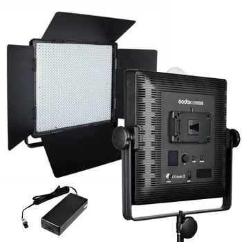 Nemokamai DHL Godox 1000 LED 3300-5600K Bi-color Vaizdo Šviesos LED1000C + Belaidis Nuotolinio + Maitinimo Adapteris, skirtas Užpildyti Apšvietimo Vestuvių
