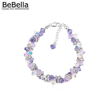 BeBella 4 spalvos klasikinis kristalų rodis padengtą apyrankė pagaminti su Austrijos Kristalais iš Swarovski merginos Kalėdų dovana