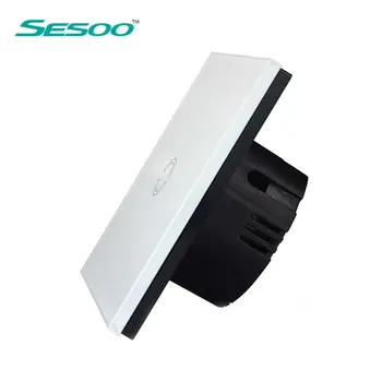 SESOO ES Standartas Smart Switch ,1 Gang1 Būdas ,su Nuotolinio Valdymo LED+Apšvietimas Sienos Jungiklis, Nuotolinio Valdymo pultu Touch Jungiklis