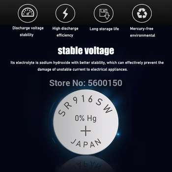 2VNT Originalą SEIZAIKEN 1.55 V SR916SW Sidabro Oksido Žiūrėti Baterijos 373 D373 SR68 V373 Mygtuką Baterijas Pagamintas Japonijoje