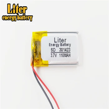 Li-polimero 301423 110mAh 3,7 V Baterija Gamintojas, turintis CE,ROHS,UL sertifikatus