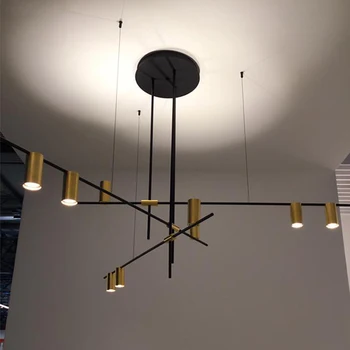 Skandinavijos Post-modernios LED Lubų Šviestuvai Apšvietimo Kūrybos Dizaineris Kabo Lempa Valgomasis, Kavos Blizgesio pakabos
