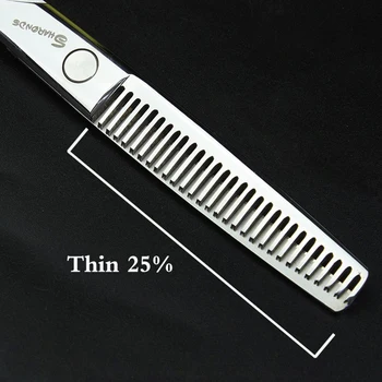Profesionalios Plaukų žirklės Pjovimo + Retinimo 6.5 ir 6 colių Sidabrinis, plaukų kirpimo žirklės su žirklėmis