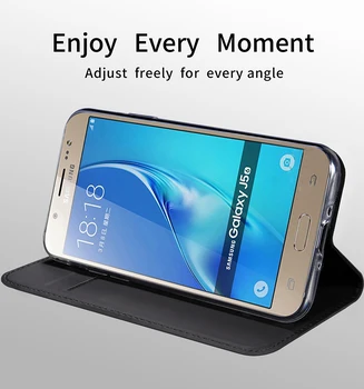 Samsung Galaxy j3 skyrius 2016 & Galaxy J5 2016 Piniginė PU Oda Atveju Magnetinio Knyga Kortelės Atramą Apsauginį Korpuso Dangtelį