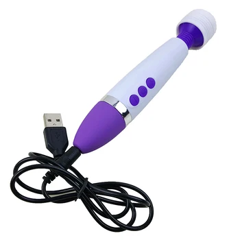 Naujas USB Mokestis Stebuklinga Lazdelė, Galingas, Įvairių greičių Body Massager Klitorio Vibratorius AV Vibratoriai Suaugusiųjų Sekso Žaislai Moterims, Sekso Produktas
