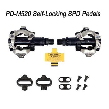 PD-M520 Savaiminio Fiksavimo SPD Pedalai MTB Komponentus Naudojant Dviračių Lenktynių Kalnų Dviračių Dalys, Originali licencijuota