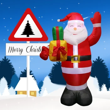 3D Animacinių filmų Kalėdų Pripučiami Žaislai, LED Apšviestas Pripučiami Santa Claus Oro Siurblys Naktį Šviesos Kalėdos Kalėdų Šaliai Dekoro