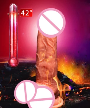 Nuotolinio Šildymo Automatinė Teleskopinis Dildo Nekilnojamojo Penis Sekso Produktas Moterims, Švelnus Dildo Tikroviškas Vibratorius Didžiulis Penis Sekso Žaislai