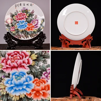 Jingdezhen keraminės apdailos plokštės gėlė žydi plokštė naujas Kinų stiliaus namo porceliano plokštelės kambarį TV vyno kabinetas
