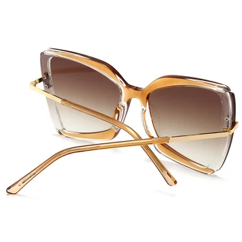 Peekaboo drugelis akiniai nuo saulės moterims retro ruda žalia 2021 m. vasarą ponios dideli saulės akiniai cat eye uv400 paplūdimio stilius