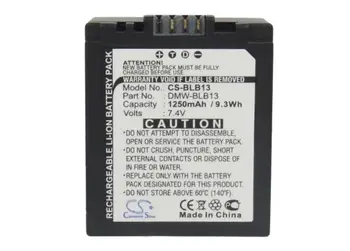 Cameron Kinijos 1250mah baterija PANASONIC Lumix DMC-G1 SLR fotoaparatas DMC-G10 DMC-G2A DMC-GF1 DMC-GH1KEB-R NT-BLB13 NT-BLB13E