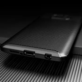 KEYSION Telefoną Atveju Xiaomi POCO X3 NFC M3 Anglies Pluošto Tekstūra atsparus smūgiams Silikoninis Telefono galinio Dangtelio Pocophone X3 NFC