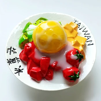 Naujasis Taivano Maisto Užkandžių, Vaisių, Ledų 3D Šaldytuvas Magnetai Pasaulio Turizmo Suvenyrai, Namų Dekoro Šaldytuvas Magnetiniai Lipdukai