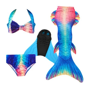 2020 Undinėlės Uodegos maudymosi kostiumėlį su Fin vaikams, vaikų Plaukimo Kostiumai, maudymosi Kostiumėliai, su Monofin Merginos Swimmable Undinėlės Uodega maudymosi kostiumėlį