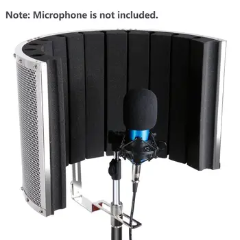 Neewer Mikrofoną Atskirai Shield Absorberio Filtras Vokalo Izoliacijos Kabina su Lengvas Aliuminio Skydelis, Storio garso izoliacija