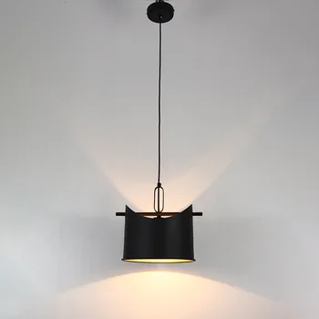 Artpad Post-Modernaus Metalo Šviesos kambarį Valgomasis Juodas priedai veltiniams, vilna Lempa Baras Kūrybos Vieno Kabo LED Lempos, E27 Lemputės Įtraukti