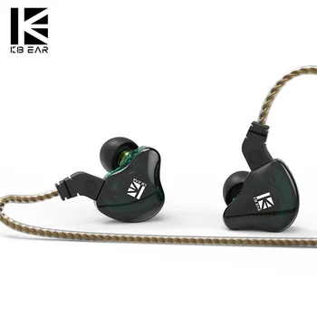 KBEAR KS2 1BA + 1DD in-ear ausinės HIFI sporto stebėti ausinės veikia žaidimų ausinės su 2-pin 0.78 mm jungtis TRI I3